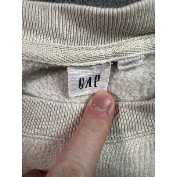 Gap Floral Logo Crewneck Pullover Sweatshirt Size Small Women's Casual Top Y2K - Picture 3 of 6